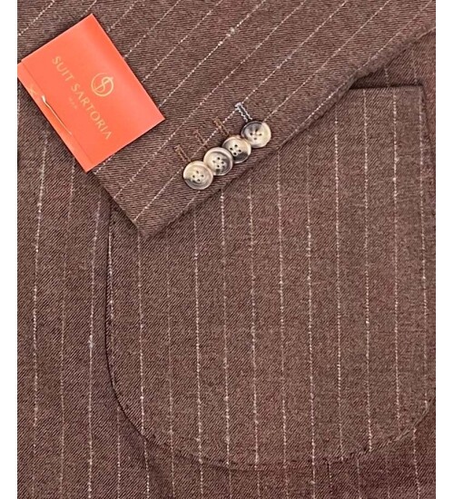 SUIT SARTORIA KAHVERENGİ KRUVAZE SİVRİ YAKA TEK CEKET 4321