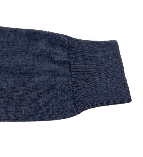 SUIT SARTORIA MAVİ YARIM BALIKÇI YAKA TRİKO 9014