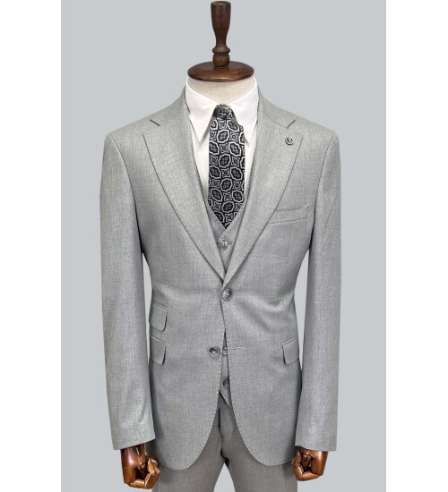 SUIT SARTORIA AÇIK GRİ YELEKLİ TAKIM ELBİSE 2944