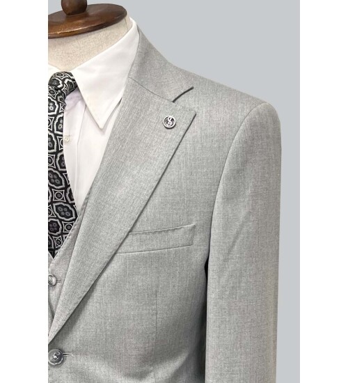 SUIT SARTORIA AÇIK GRİ YELEKLİ TAKIM ELBİSE 2944