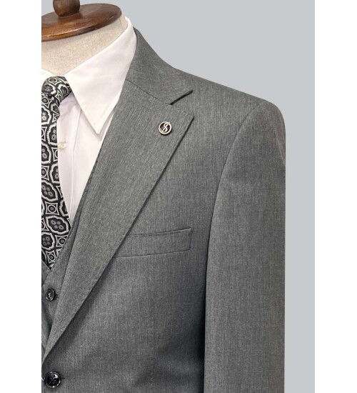 SUIT SARTORIA FÜME YELEKLİ TAKIM ELBİSE 2944