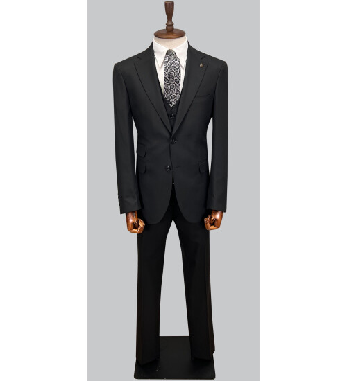 SUIT SARTORIA SİYAH YELEKLİ TAKIM ELBİSE 2944