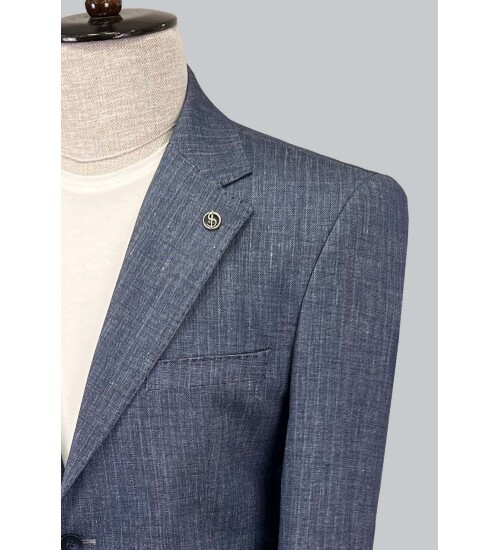 SUIT SARTORIA KETEN MAVİ CEKET 4372
