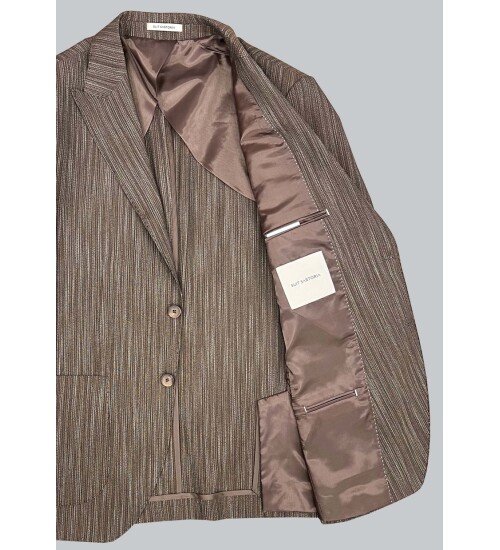 SUIT SARTORIA KETEN KAHVERENGİ CEKET 4371