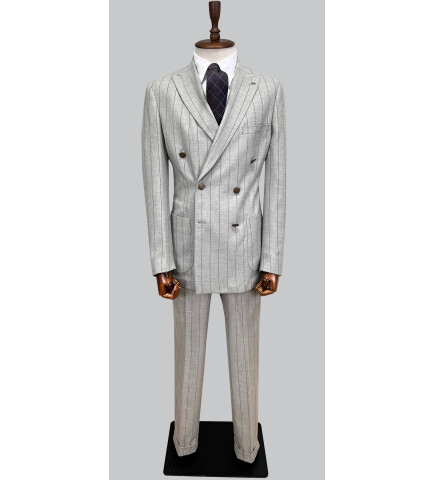 SUIT SARTORIA GRİ ÇİZGİLİ KRUVAZE TAKIM ELBİSE 2928