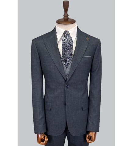 SUIT SARTORIA NAVY BLUE SUIT WITH DOUBLE FACED VEST 2917