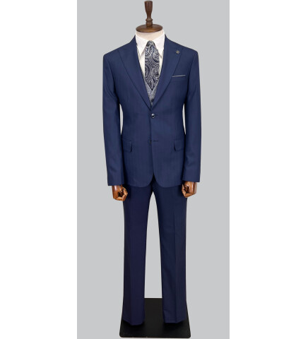 SUIT SARTORIA NAVY BLUE SUIT WITH DOUBLE FACED VEST 2917