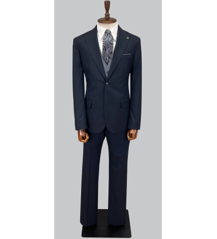 SUIT SARTORIA NAVY BLUE SUIT WITH DOUBLE FACED VEST 2917