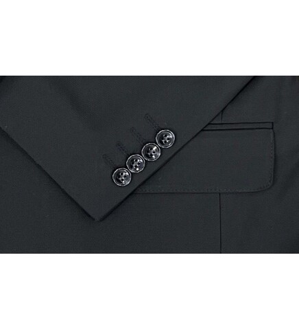 SUIT SARTORIA BLACK SUIT WITH DOUBLE FACED VEST 2917