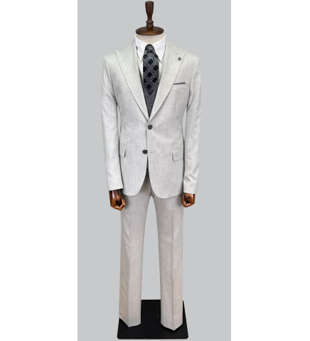SUIT SARTORIA LIGHT GREY SUIT WITH DOUBLE FACED VEST 2916