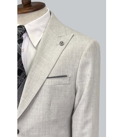 SUIT SARTORIA LIGHT GREY SUIT WITH DOUBLE FACED VEST 2916