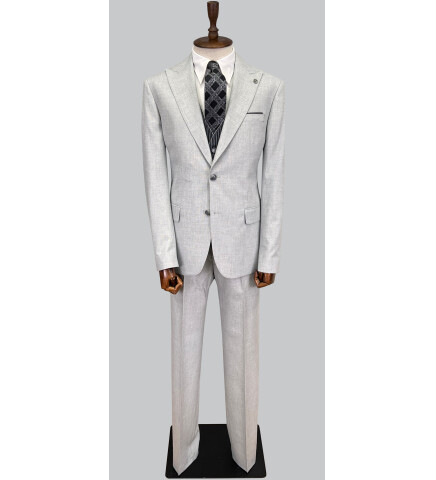 SUIT SARTORIA LIGHT GREY SUIT WITH DOUBLE FACED VEST 2916