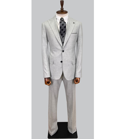 SUIT SARTORIA GREY SUIT WITH DOUBLE FACED VEST 2917
