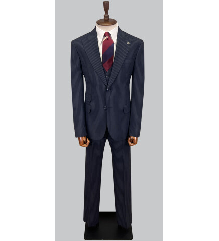 SUIT SARTORIA ÇİZGİLİ LACİVERT TAKIM ELBİSE 2909