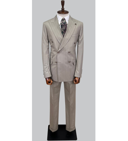 SUIT SARTORIA BEIGE DOUBLE BREASTED SUIT 2884