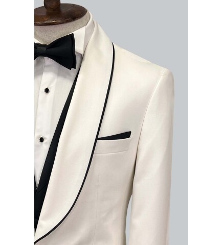 SUIT SARTORIA WHITE SHAWL LAPEL TUXEDO 5645