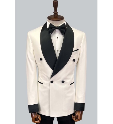 SUIT SARTORIA WHITE SHAWL LAPEL TUXEDO 5642