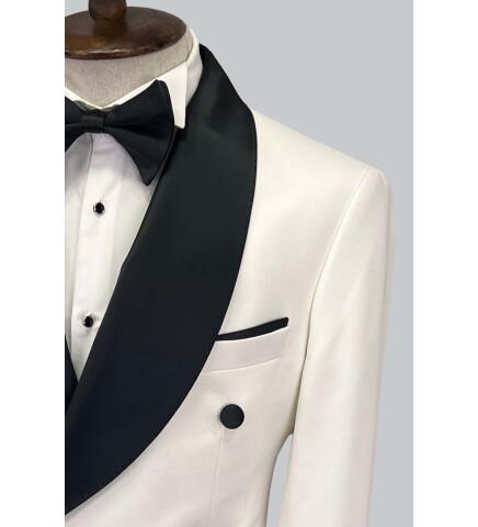 SUIT SARTORIA WHITE SHAWL LAPEL TUXEDO 5642