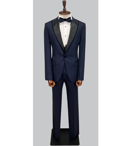 SUIT SARTORIA LACİVERT SİVRİ YAKA DAMATLIK 5643