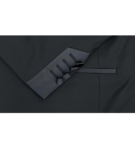 SUIT SARTORIA BLACK SHAWL LAPEL TUXEDO 5645