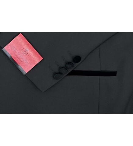 SUIT SARTORIA BLACK SHAWL LAPEL TUXEDO 5644