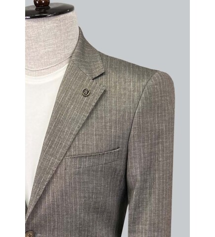 SUIT SARTORIA LINEN BROWN JACKET 4372