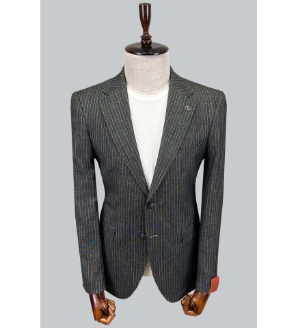 SUIT SARTORIA KETEN KOYU GRİ CEKET 4372