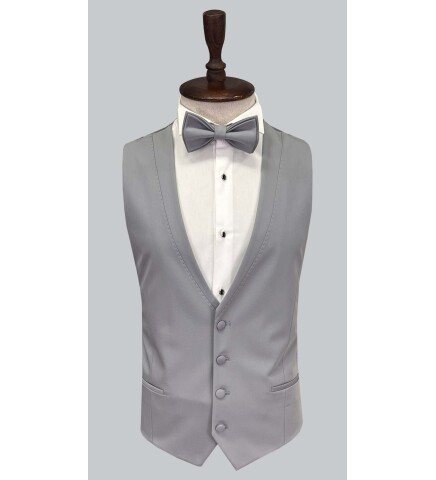 SUIT SARTORIA GREY REMOVABLE LAPEL TUXEDO 5641