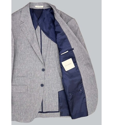 SUIT SARTORIA LINEN NAVY BLUE JACKET 4372