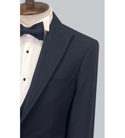 SUIT SARTORIA NAVY BLUE REMOVABLE LAPEL TUXEDO 5641