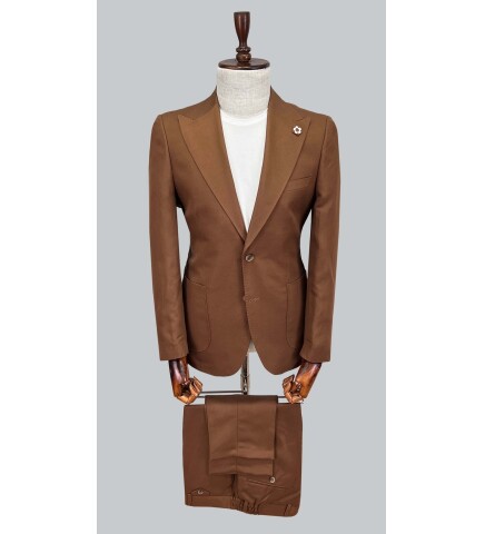 SUIT SARTORIA KAHVERENGİ KETEN TAKIM ELBİSE 2830