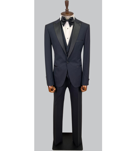 SUIT SARTORIA NAVY BLUE WOOL TUXEDO 5624