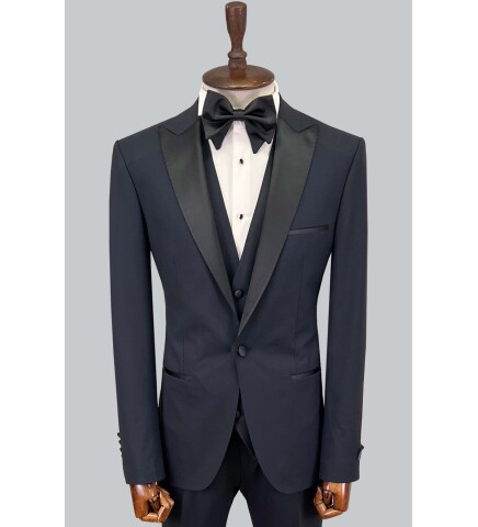 SUIT SARTORIA NAVY BLUE WOOL TUXEDO 5624