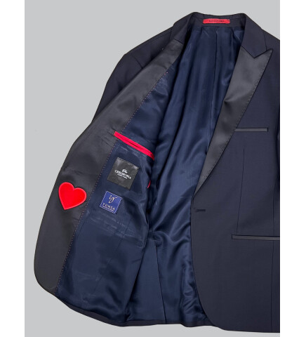 SUIT SARTORIA NAVY BLUE WOOL TUXEDO 5624