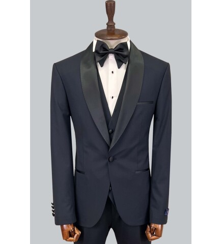 SUIT SARTORIA NAVY BLUE WOOL TUXEDO 5625