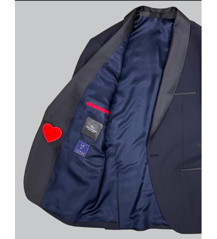 SUIT SARTORIA NAVY BLUE WOOL TUXEDO 5625