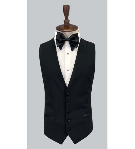 SUIT SARTORIA REMOVABLE LAPEL BLACK TUXEDO 5626