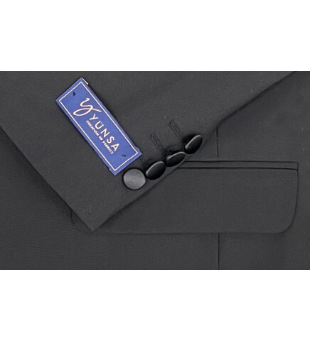 SUIT SARTORIA REMOVABLE LAPEL BLACK TUXEDO 5626