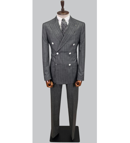 SUIT SARTORIA GREY DOUBLE BREASED SUIT 2815