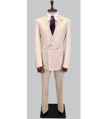 SUIT SARTORIA BEIGE DOUBLE BREASTED SUIT 2773