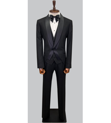 SUIT SARTORIA BLACK TUXEDO 5619