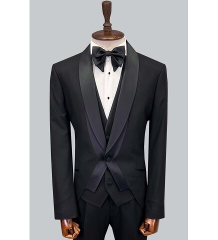 SUIT SARTORIA BLACK TUXEDO 5619