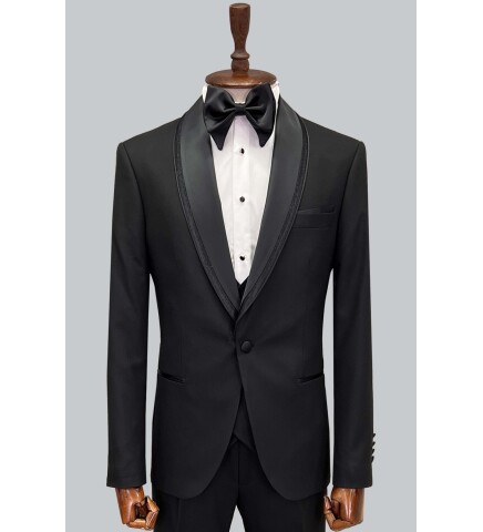 SUIT SARTORIA BLACK TUXEDO 5616