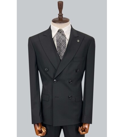 SUIT SARTORIA BLACK WOOL SUIT 2621