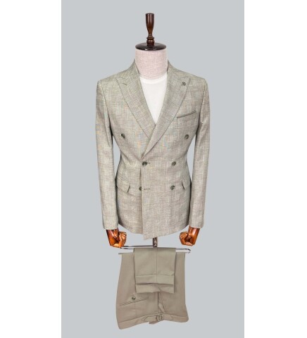 SUIT SARTORIA KHAKI LINEN SUIT 2617