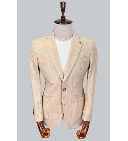 SUIT SARTORIA BEJ KETEN CEKET 4455