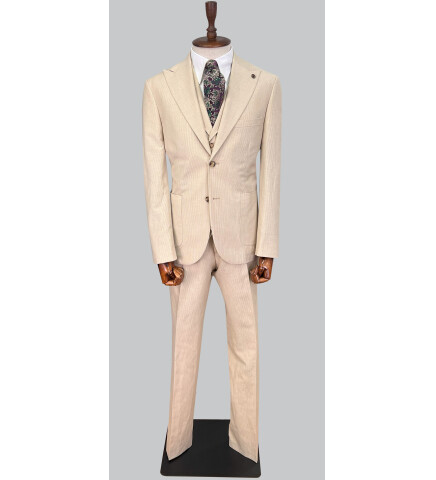 SUIT SARTORIA BEIGE LINEN SUIT 2675