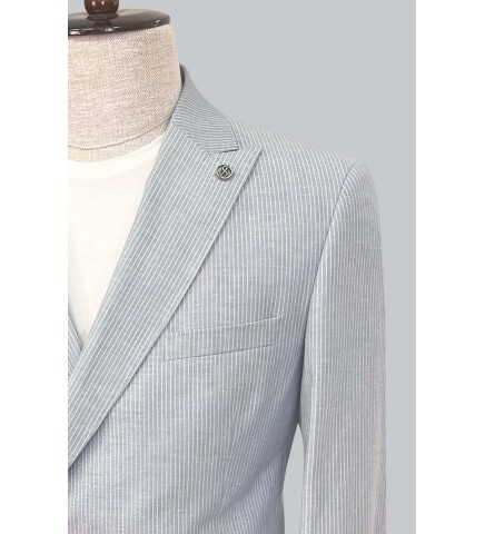 SUIT SARTORIA BLUE LINEN JACKET 4453