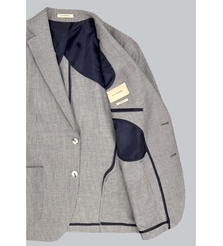 SUIT SARTORIA NAVY BLUE LINEN JACKET 4455