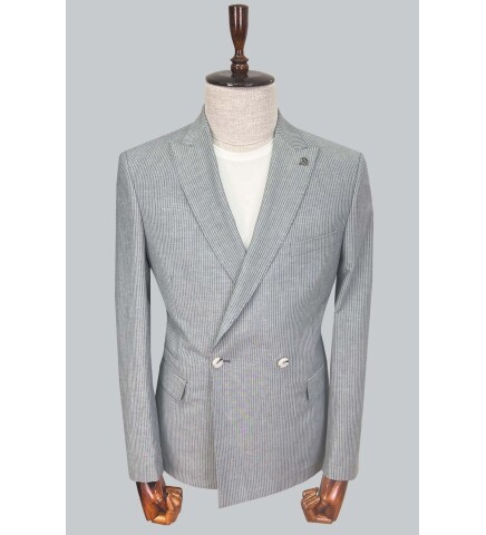 SUIT SARTORIA MAVİ KETEN CEKET 4453